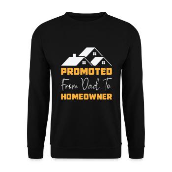 Proud Papa Homeowner Level terminé - Sweat-shirt Unisexe - noir - Devant - Alina (178cm) & Michal (187cm)