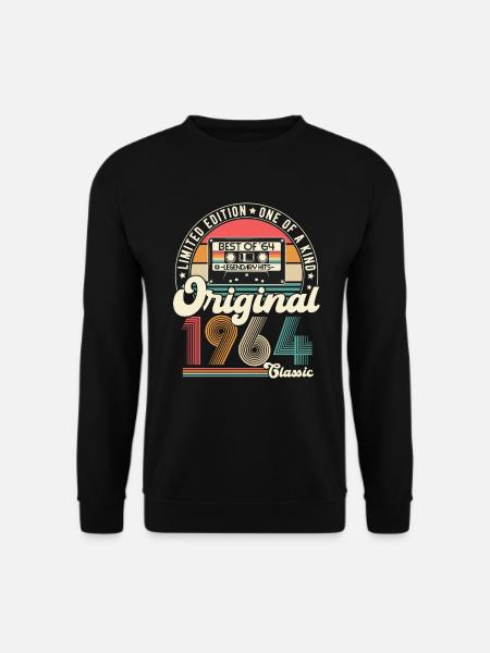 Original 1964 Retro Vintage Jahrgang Geburtstag - Unisex Pullover - Schwarz