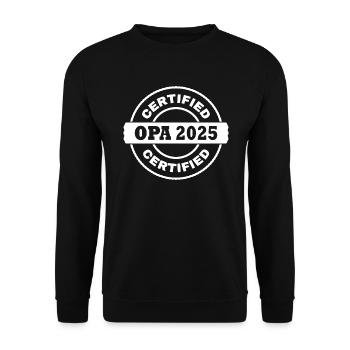 opa 2025 - Unisex Pullover - Schwarz - Vorne - Alina (178cm) & Michal (187cm)