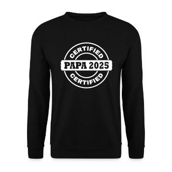 Papa 2025 - Unisex Sweatshirt - black - Front - Alina (178cm) & Michal (187cm)