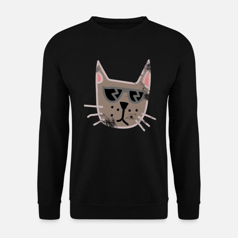 Katze cool süß Geschenk - Unisex Pullover - Schwarz