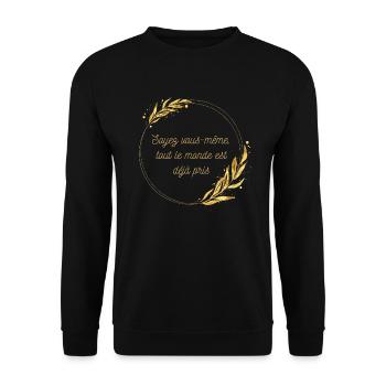 Soyez vous même tout le monde est déjà pris - Sweat-shirt Unisexe - noir - Devant - Alina (178cm) & Michal (187cm)