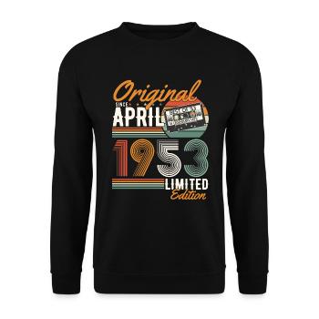 Original since April 1953 - Unisex Sweatshirt - black - Front - Alina (178cm) & Michal (187cm)