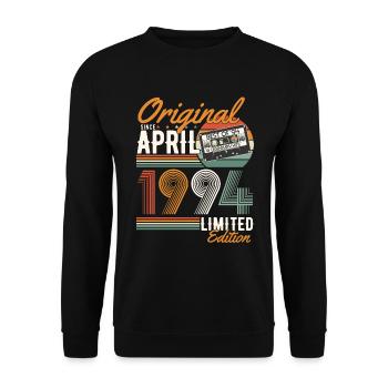Original depuis avril 1994 - Sweat-shirt Unisexe - noir - Devant - Alina (178cm) & Michal (187cm)