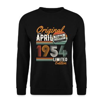 Original since April 1954 - Unisex Sweatshirt - black - Front - Alina (178cm) & Michal (187cm)