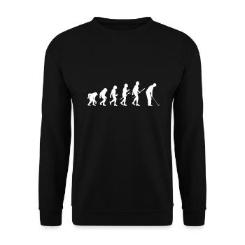Evolution Golf Golfer Golfplatz - Unisex Pullover - Schwarz - Vorne - Alina (178cm) & Michal (187cm)