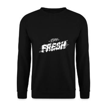 Stay Fresh - Stay fresh and relaxed - Unisex Sweatshirt - black - Front - Alina (178cm) & Michal (187cm)