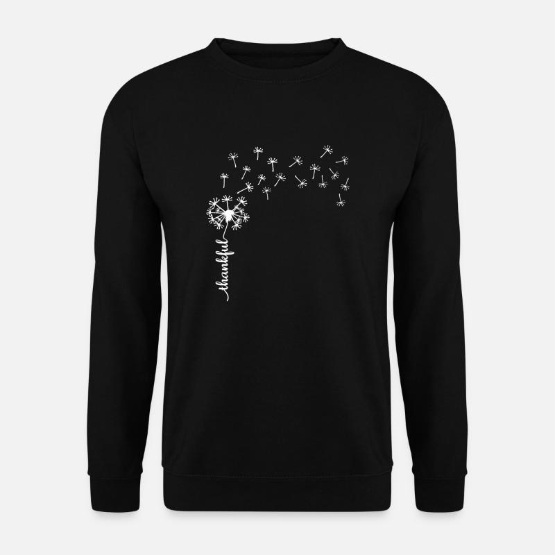 Dankbares Löwenzahn-Design - Unisex Pullover - Schwarz