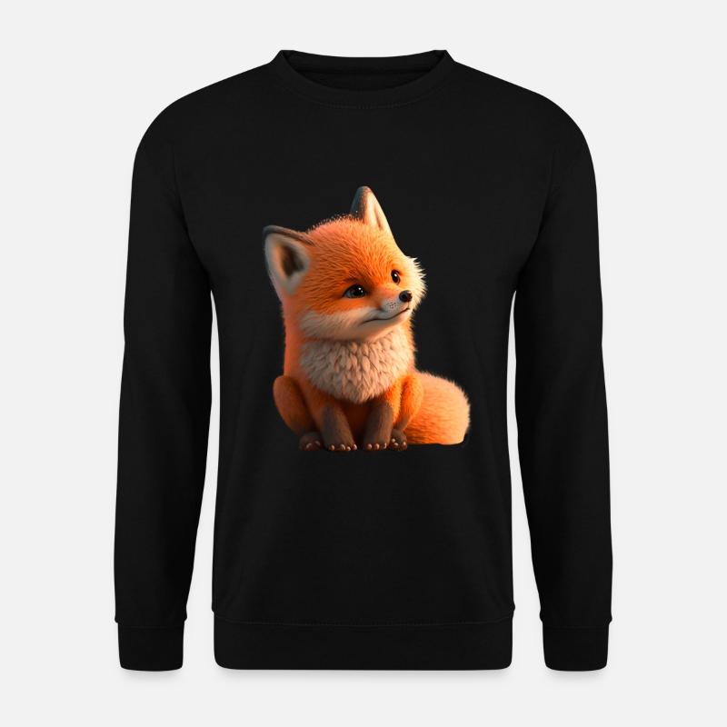 Fox sitting - Unisex Sweatshirt - black