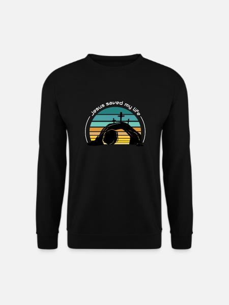 Jesus saved my life - Unisex Sweatshirt - black