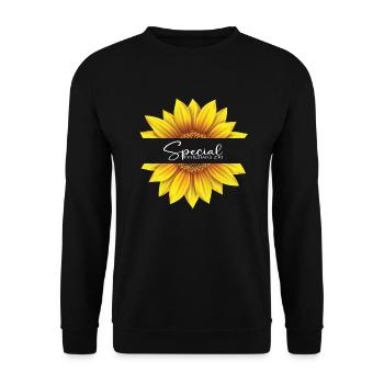 Christian Sunflower design I am Special Ephesians - Unisex Sweatshirt - black - Front - Alina (178cm) & Michal (187cm)