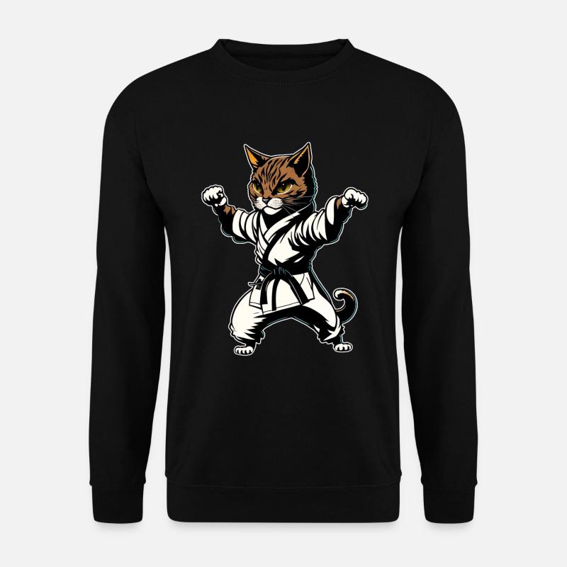Karate Cat - Kung-Fu Cat - Unisex Sweatshirt - black