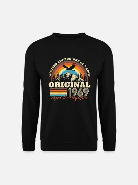 Original 1969 Jahrgang Vintage Geburtstag Retro - Unisex Pullover - Schwarz