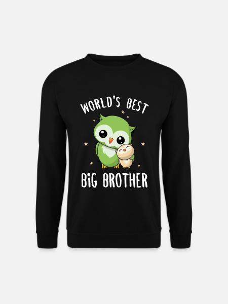 World's Best Big Brother - Großer Bruder Eulen - Unisex Pullover - Schwarz