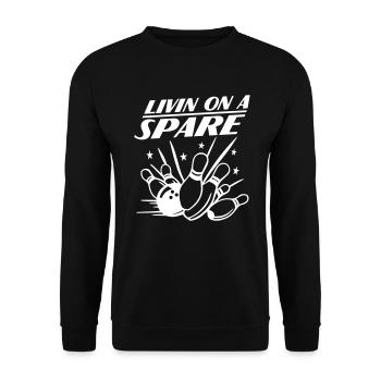 Livin sur Spare Bowling - Sweat-shirt Unisexe - noir - Devant - Alina (178cm) & Michal (187cm)
