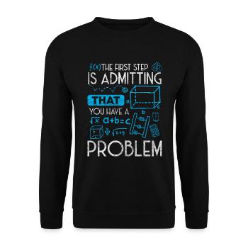 Problèmes, dictons, sarcasmes - Sweat-shirt Unisexe - noir - Devant - Alina (178cm) & Michal (187cm)