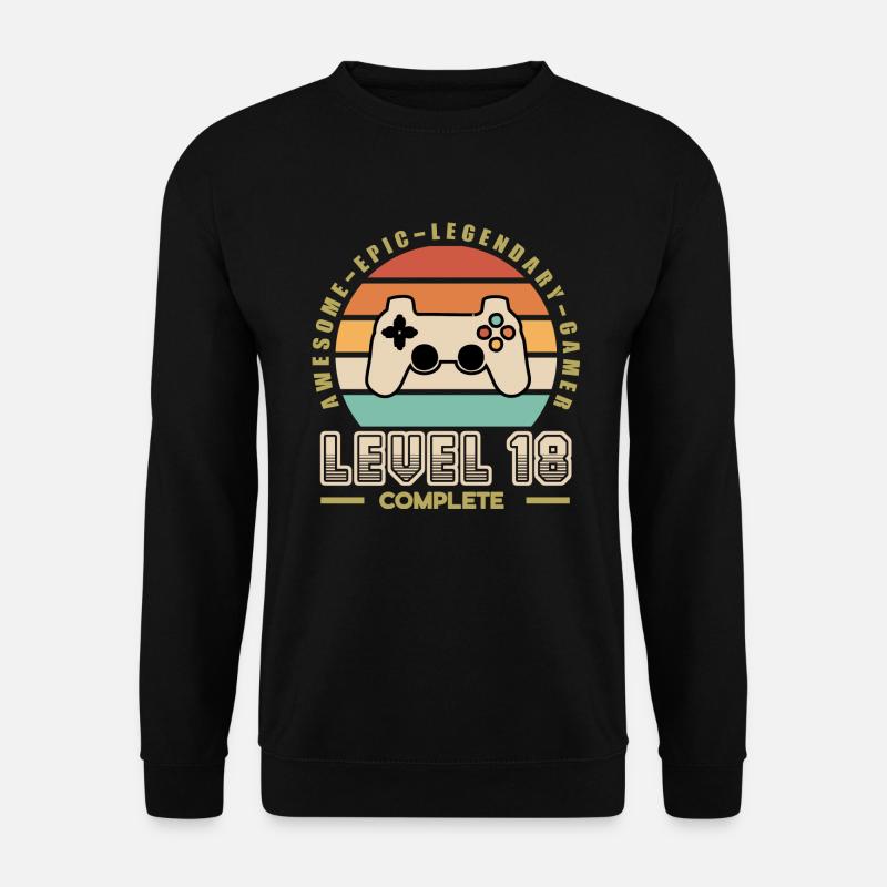 Level 18 years old - Unisex Sweatshirt - black