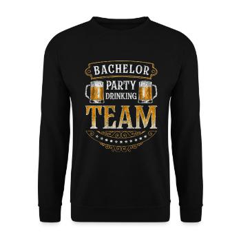 Feier Geburtstag Mädelsabend Event - Unisex Pullover - Schwarz - Vorne - Alina (178cm) & Michal (187cm)