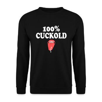cuckold - Unisex Pullover - Schwarz - Vorne - Alina (178cm) & Michal (187cm)