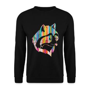 Ratons laveurs cadeau raton laveur - Sweat-shirt Unisexe - noir - Devant - Alina (178cm) & Michal (187cm)