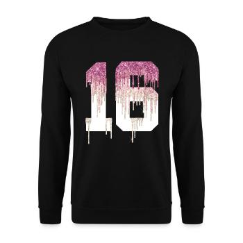 ENFIN 16 DOUX 16ÈME ANNIVERSAIRE - Sweat-shirt Unisexe - noir - Devant - Alina (178cm) & Michal (187cm)