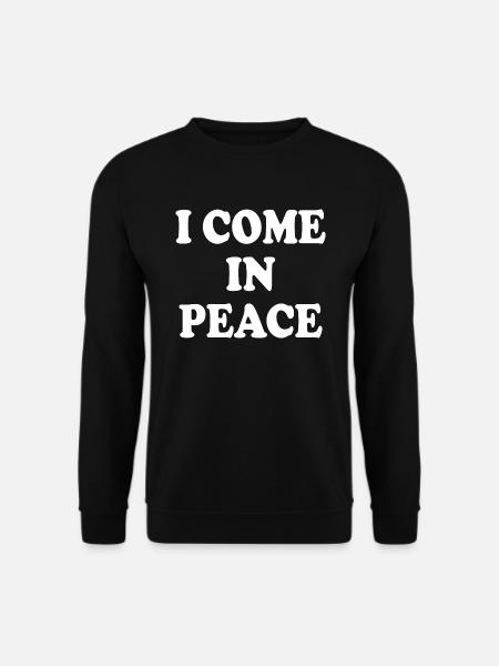 i come in peace im peace couple - Unisex sweater - sort