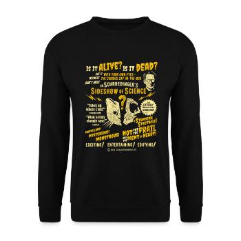 Le chat de Schrödinger Sideshow - Sweat-shirt Unisexe - noir - Devant - Alina (178cm) & Michal (187cm)