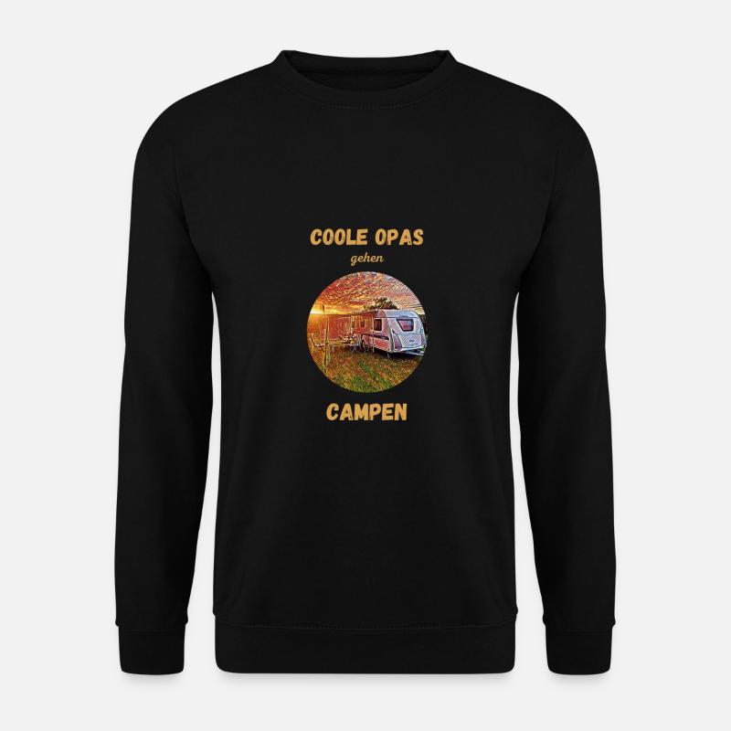 Coole Opas, Wohnwagen, Campen, Weihnachtsgeschenk, - Unisex Pullover - Schwarz