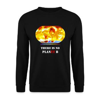 No Plan(et) B (dunkel) - Unisex Pullover - Schwarz - Vorne - Alina (178cm) & Michal (187cm)