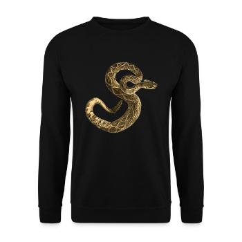 Rattlesnake Crotalus Adamanteus Reptiles - Unisex Sweatshirt - black - Front - Alina (178cm) & Michal (187cm)