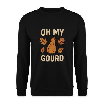 Oh my pumpkin - Unisex Sweatshirt - black - Front - Alina (178cm) & Michal (187cm)
