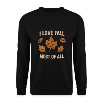 I love autumn the most - Unisex Sweatshirt - black - Front - Alina (178cm) & Michal (187cm)