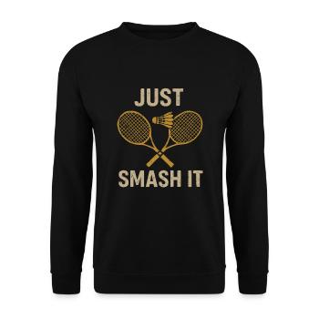Einfach smashen! - Unisex Pullover - Schwarz - Vorne - Alina (178cm) & Michal (187cm)
