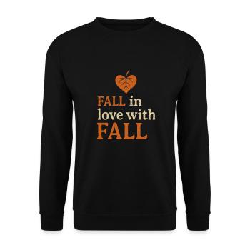 Fall in love with autumn - Unisex Sweatshirt - black - Front - Alina (178cm) & Michal (187cm)