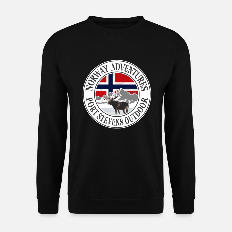 Norway Adventures - Norway Flag & Moose - Unisex Pullover - Schwarz
