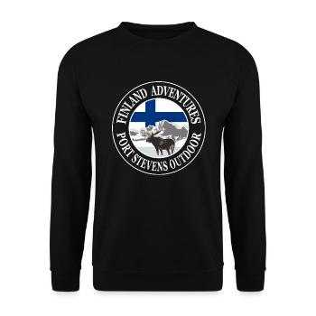 Finlande - Elk - Finlande - Orignal - Sweat-shirt Unisexe - noir - Devant - Alina (178cm) & Michal (187cm)