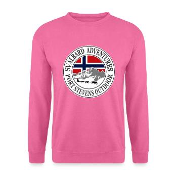 Spitzberg - Svalbard - Huskies - Sweat-shirt Unisexe - rose - Devant