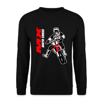 Moto Cross - Motocross - Supercross - MX - SX - Unisex Pullover - Schwarz - Vorne - Alina (178cm) & Michal (187cm)