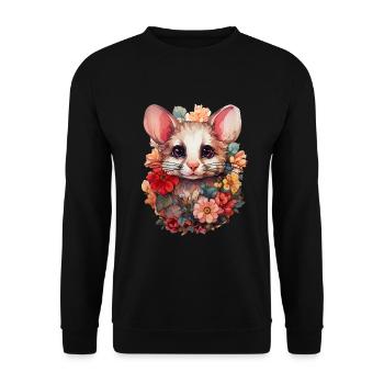 Maus - Unisex Pullover - Schwarz - Vorne - Alina (178cm) & Michal (187cm)