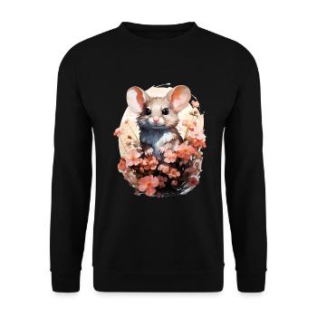 Maus - Unisex Pullover - Schwarz - Vorne - Alina (178cm) & Michal (187cm)