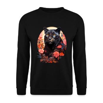 Panther - Unisex Sweatshirt - black - Front - Alina (178cm) & Michal (187cm)