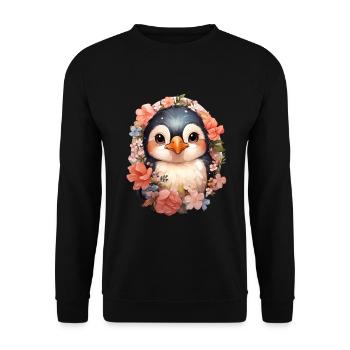 Pingouin - Sweat-shirt Unisexe - noir - Devant - Alina (178cm) & Michal (187cm)