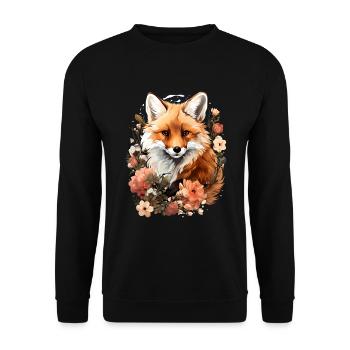 Fuchs - Unisex Pullover - Schwarz - Vorne - Alina (178cm) & Michal (187cm)