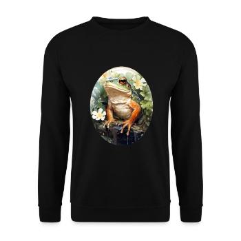 Frog - Unisex Sweatshirt - black - Front - Alina (178cm) & Michal (187cm)