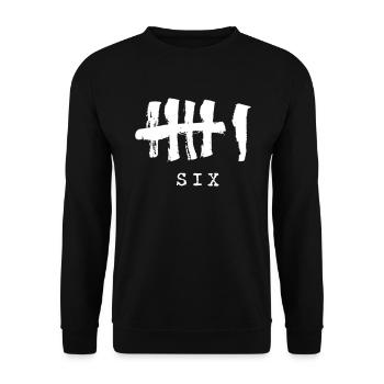 Six d’un seul coup - numéro 6 - Sweat-shirt Unisexe - noir - Devant - Alina (178cm) & Michal (187cm)