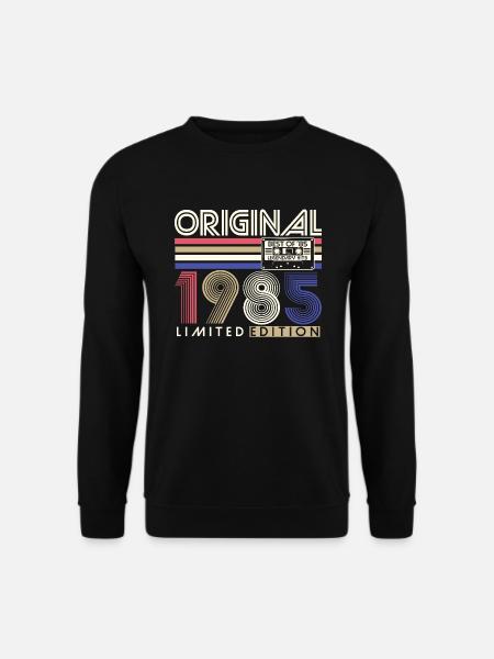 1985 Vintage Anniversaire Cadeau Rétro - Sweat-shirt Unisexe - noir