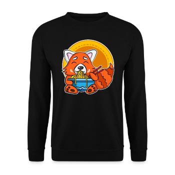 Ramen Life Motiv Raccoon Chemise Motif Ramen Noodle - Sweat-shirt Unisexe - noir - Devant - Alina (178cm) & Michal (187cm)