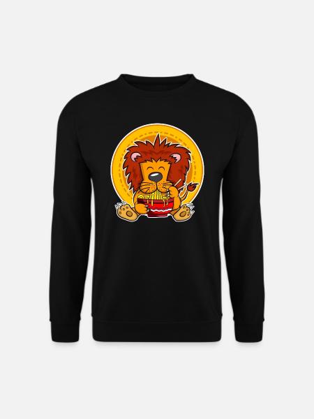 Ramen Life Motive Lions Motiv Shirt Ramen Noodle - Unisex Sweatshirt - black