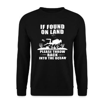 Funny Scuba Diving T Shirt - Unisex Sweatshirt - black - Front - Alina (178cm) & Michal (187cm)
