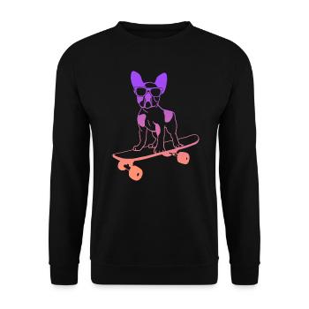Skateboard Tricks Skater Stunt Skateboarding - Unisex Pullover - Schwarz - Vorne - Alina (178cm) & Michal (187cm)